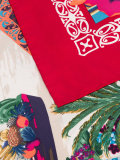 village by the sea print scarf