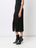 front slit midi skirt