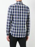 button-down checked shirt