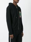 logo print zip hoodie