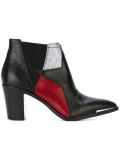 colour block ankle boots