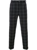 checked cropped trousers