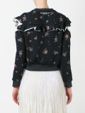 cut-out detail ruffled sweatshirt