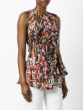 watercolour print knot detail top