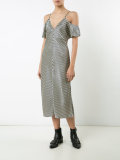 cold shoulder stripe dress