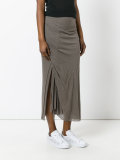 fitted midi skirt