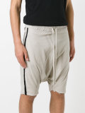 drop-crotch panel shorts 