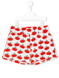 apple print shorts