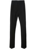 pinstriped regular trousers