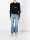 cropped paneled trim jumper