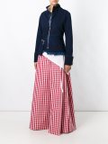 gingham wide leg trousers