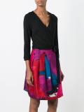 wrap pleated dress