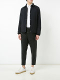 drawstring hem buttoned jacket