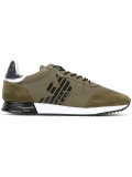 logo print lace up trainers 