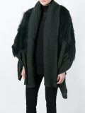 fur panel micromodal blend scarf
