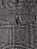 checked wide leg trousers