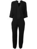 three-quarters sleeve V-neck jumpsuit