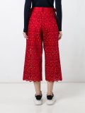 guipure lace cropped trousers