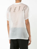 'mirror' print sheer T-shirt