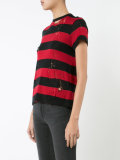 destroyed striped T-shirt