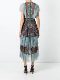 multi print pleated dress 