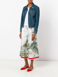 printed cropped trousers 