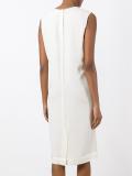 sheer panel shift dress