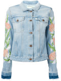 embroidered tulip denim jacket 