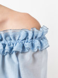 ruffled off-the-shoulder top