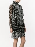 floral macramé mini dress
