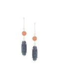 sunstone and iolite earrings