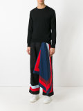 waist-tied scarf quilted trousers