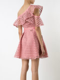 lace frill mini dress