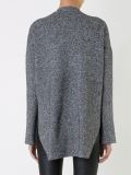 melange shirt tail sweater 