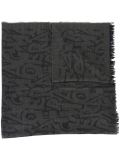 lettering print scarf