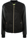 contrast sleeve bomber jacket 