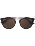 angular brim round sunglasses