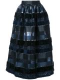 textured stripe full skirt