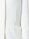 collarless single breasted coat