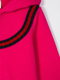 contrast stripe hoodie