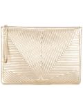 oversized stitched star clutch