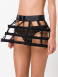 cut-out structured skirt