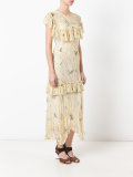 ruffle printed dress