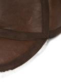 leather and shearling baseball cap