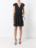 printed v-neck dress
