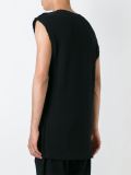 embellished textured sleeveless sweatshirt