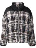 plaid puffer jacket