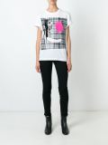abstract face print T-shirt 