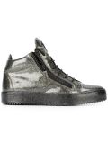 glitter effect hi-top sneakers 