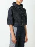 three-quarters cropped denim jacket